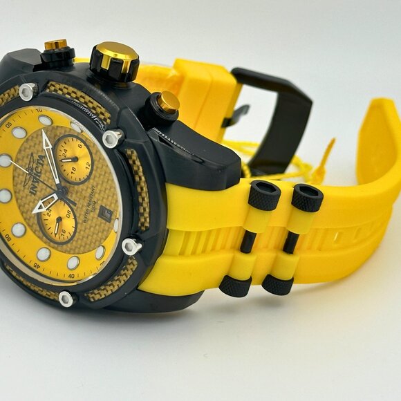 Invicta Men's Watch Bolt Yellow Dial Yellow Silicone Strap Date PREMIUM Classics - Picture 6 of 10